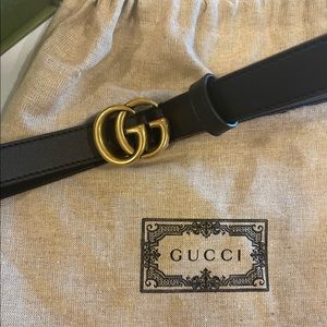 Gucci Double G Leather Belt